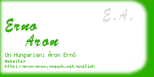 erno aron business card