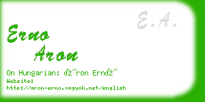 erno aron business card